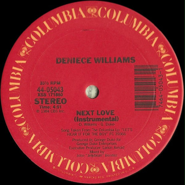 Deniece Williams : Next Love (12", Single)