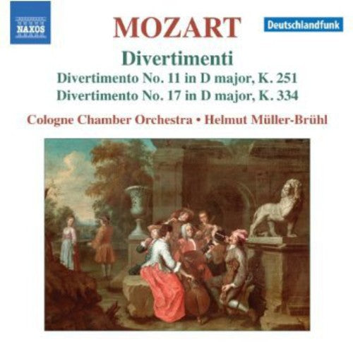 the album cover for Mozart / Cologne Chamber Orch / Muller-Bruhl - Divertimenti 11 & 17