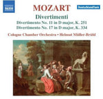 the album cover for Mozart / Cologne Chamber Orch / Muller-Bruhl - Divertimenti 11 & 17