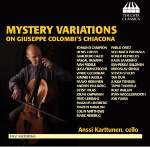 the album cover for Anssi Karttunen - Mystery Variations on Giuseppe Colombi's Chiacona