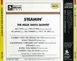The Miles Davis Quintet : Steamin' With The Miles Davis Quintet (CD, Album, Mono, RE, RM)