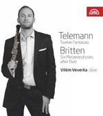 the album cover for Telemann / Britten / Veverka - Twelve Fantasias / Six Metamorphoses After Ovid