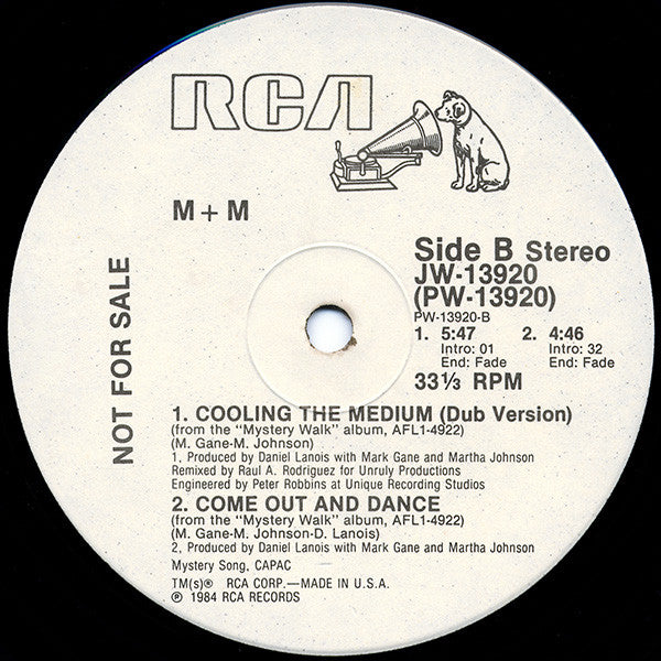 M + M : Cooling The Medium (12", Promo)