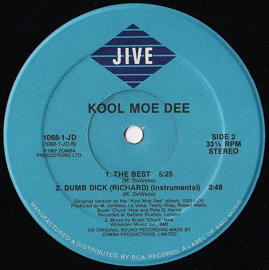 Kool Moe Dee : Dumb Dick (Richard) (12")