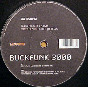 Buckfunk 3000 : Fried Funk & Microchips / Planet Shock Future Rock (12")