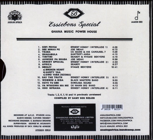 Various : Essiebons Special 1973 - 1984 (Ghana Music Power House) (CD, Comp)