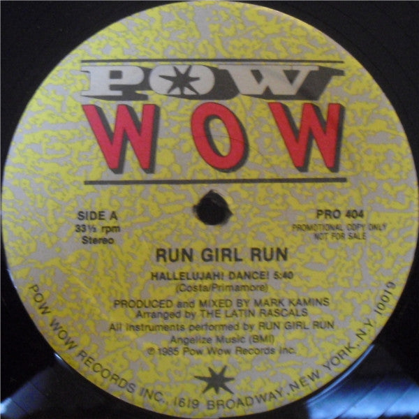 Run Girl Run : Hallelujah! Dance! (12", Single, Promo)