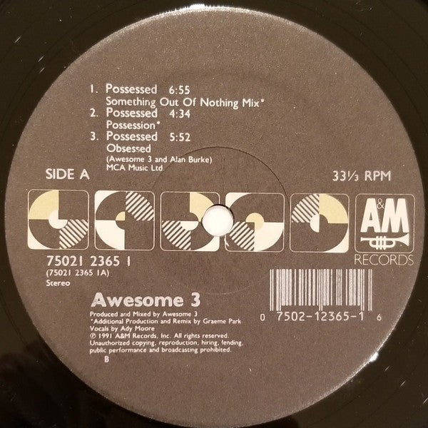 Awesome 3 : Possessed / Pin-Up Girls (12", Single, Bla)