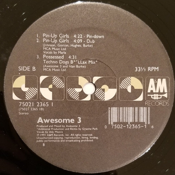 Awesome 3 : Possessed / Pin-Up Girls (12", Single, Bla)