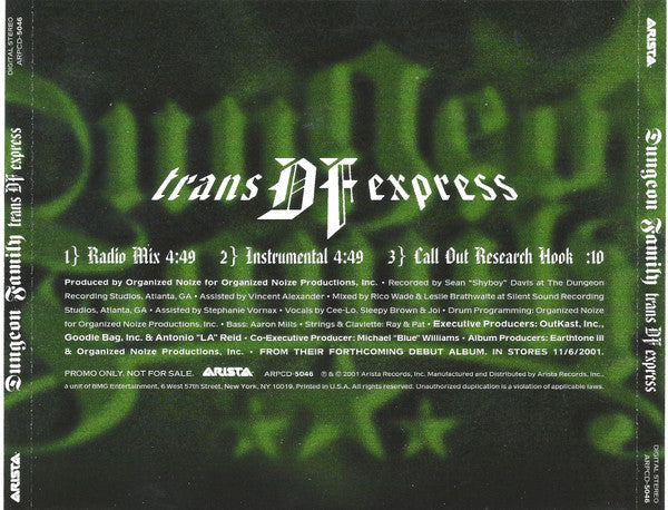 Dungeon Family : Trans DF Express (CD, Single, Promo)