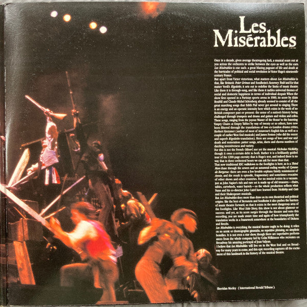 Alain Boublil And Claude-Michel Schönberg Lyrics By Herbert Kretzmer Presented By Cameron Mackintosh : Les Misérables (The Musical Sensation) (2xLP, Album, All)