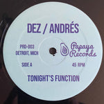 Dez* / Andrés : Tonight’s Function / People Of The World (12")
