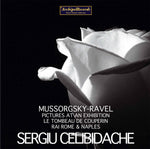 the album cover for SERGIU CELIBIDACHE - Bilder Einer Austellung Ravel