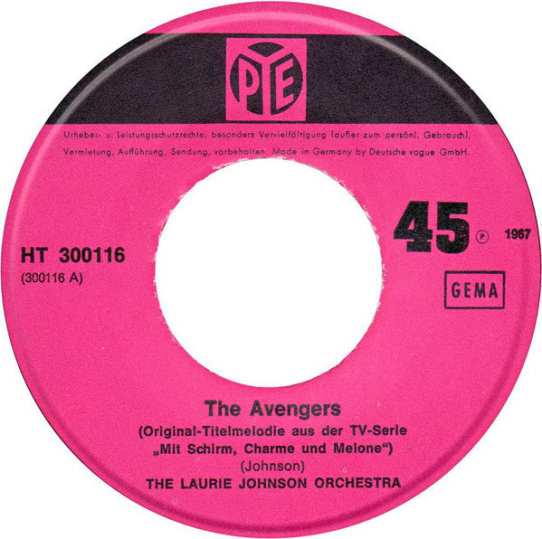 The Laurie Johnson Orchestra : The Avengers (7")
