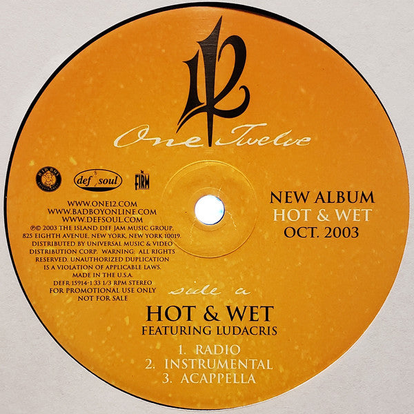112 : Hot & Wet (12", Promo)