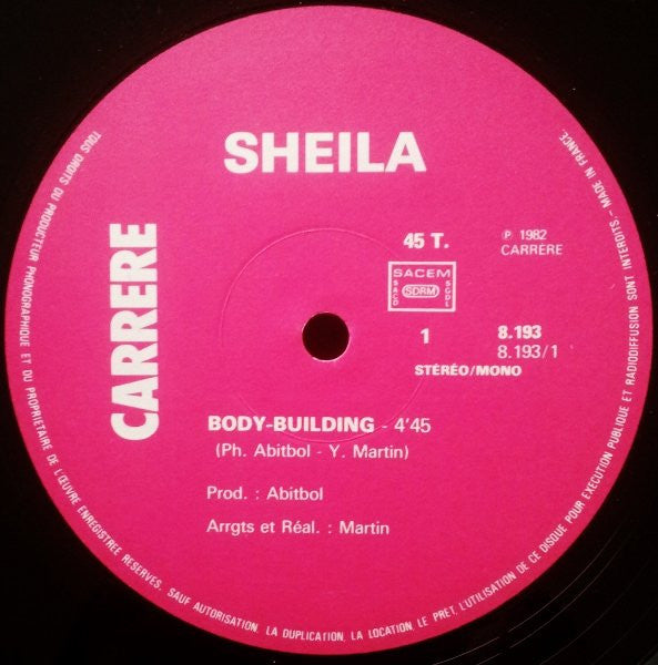 Sheila (5) : Body Building / Glori, Gloria (12", Maxi)