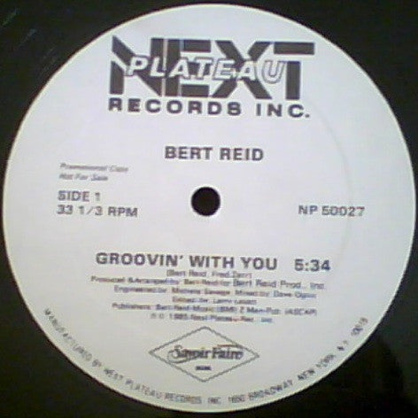 Bert Reid : Groovin' With You (12", Promo)