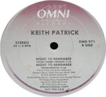Keith Patrick : Night To Remember (12", Promo)