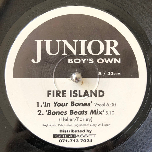 Fire Island : In Your Bones / Wake Up (12")