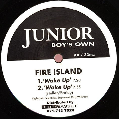 Fire Island : In Your Bones / Wake Up (12")