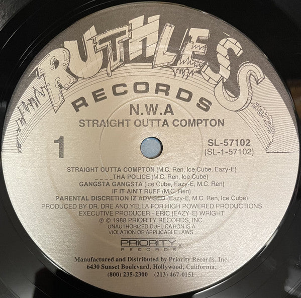 N.W.A. : Straight Outta Compton (LP, Album)