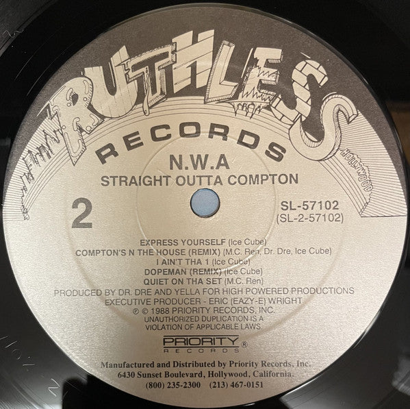 N.W.A. : Straight Outta Compton (LP, Album)