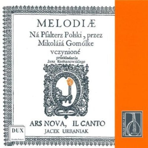 the album cover for Melodies For The Polish Psalter Psalms / Various - Melodies for the Polish Psalter: Psalms / Various