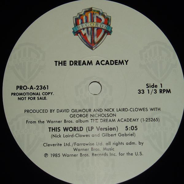The Dream Academy : This World (12", Single, Promo)