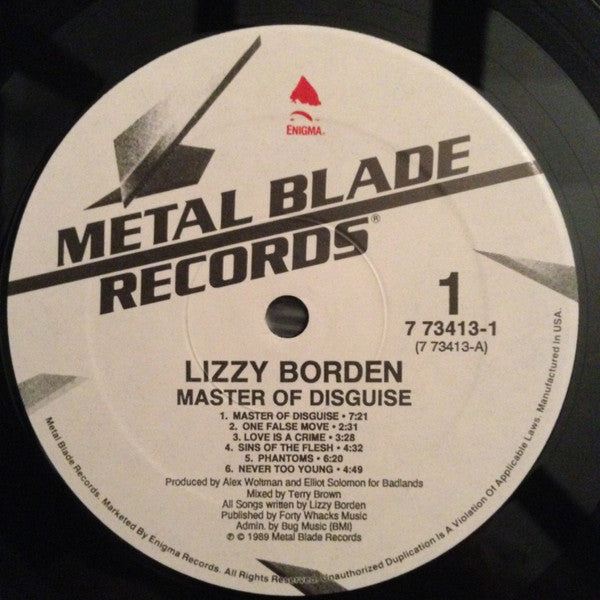 Lizzy Borden : Master Of Disguise (LP, Album)