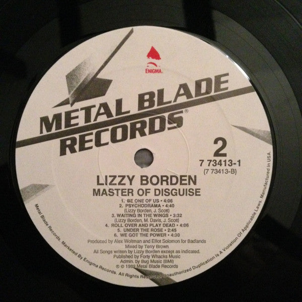 Lizzy Borden : Master Of Disguise (LP, Album)