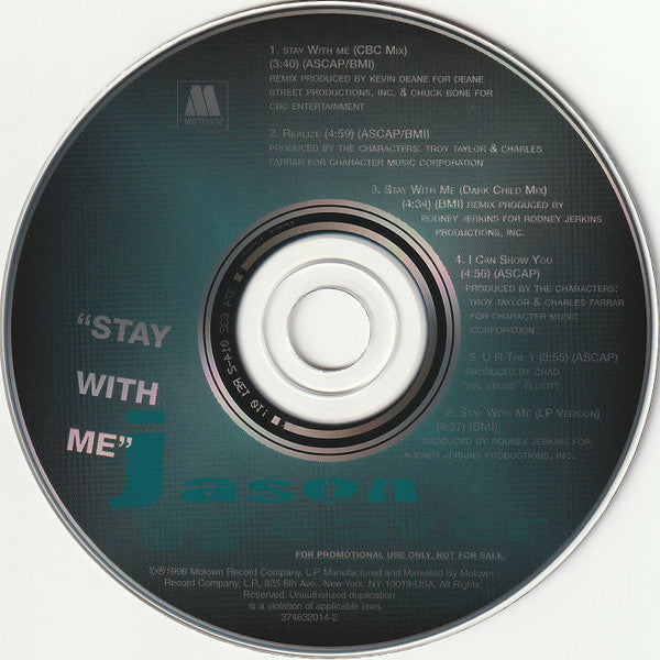 Jason Weaver : Stay With Me (CD, Promo, EP)