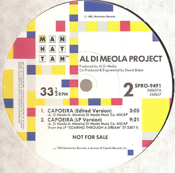 Al Di Meola Project : July / Capoeira (12", EP, Promo)