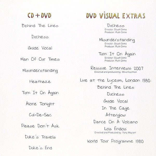 Genesis : Duke (CD, Album, RE, RM + DVD-V, Multichannel, NTSC)