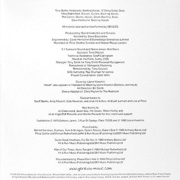 Genesis : Duke (CD, Album, RE, RM + DVD-V, Multichannel, NTSC)