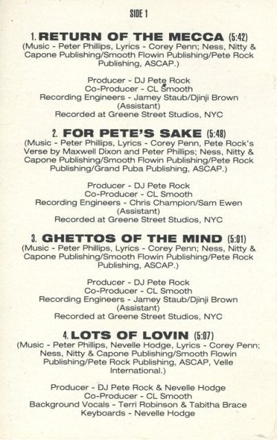 Pete Rock & C.L. Smooth : Mecca And The Soul Brother (Cass, Album)