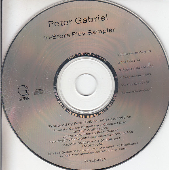 Peter Gabriel : In-Store Play Sampler (CD, Promo, Smplr)