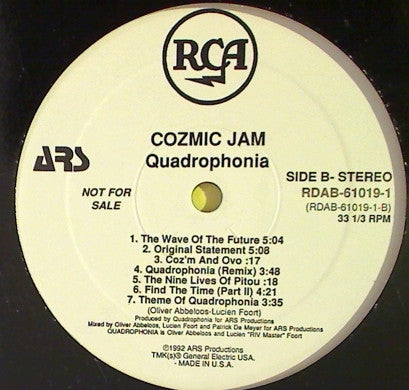 Quadrophonia : Cozmic Jam (LP, Album, Promo)