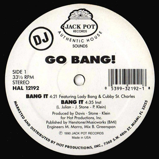 Go Bang : Bang It (12", Promo)