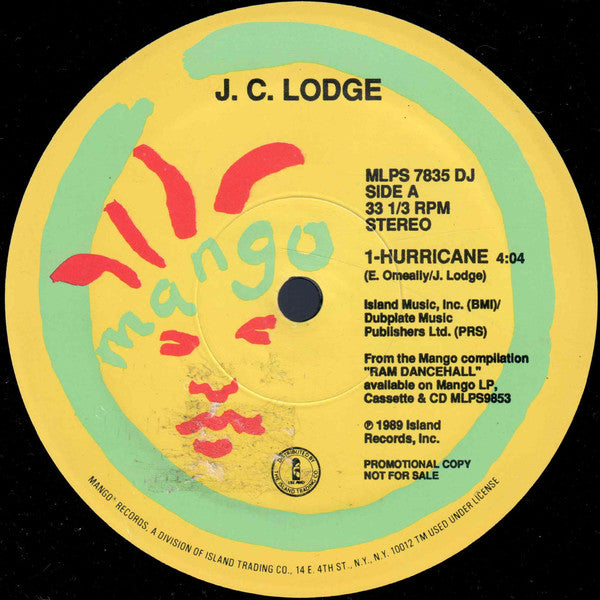 J.C. Lodge* : 1-Hurricane (12", Promo)