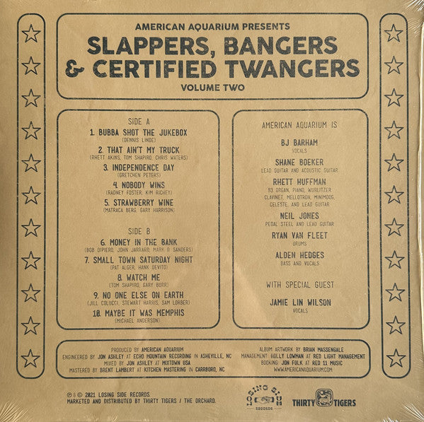 American Aquarium : Slappers, Bangers & Certified Twangers: Volume 2 (LP, Album, Ltd, Red)