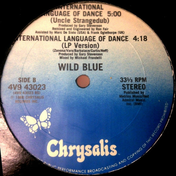 Wild Blue : International Language Of Dance (12")