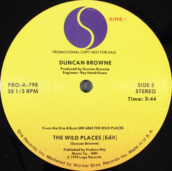 Duncan Browne : The Wild Places (12", Promo)