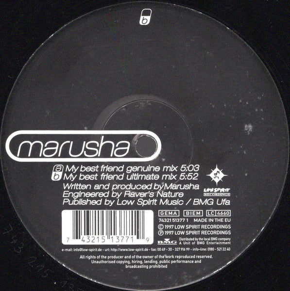 Marusha : My Best Friend (12")