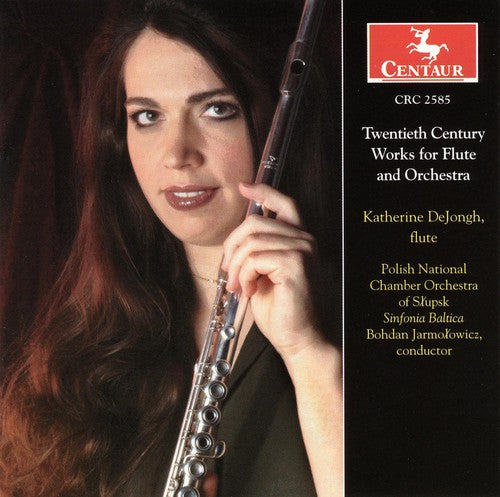 the album cover for Katherine Dejongh - 20th Century Works for Flute & Orchestra / Various