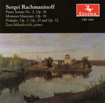 the album cover for Zora Mihailovich - Piano Sonata No 2 Op 36 / Moments Musicaux Op 16