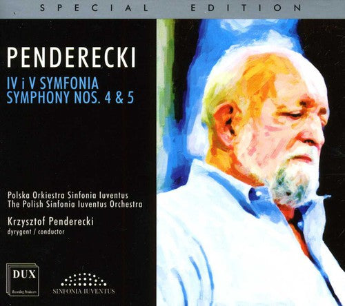 the album cover for Penderecki / Polish Sinfonia Iuventus Orchestra - Symphony 4 & 5