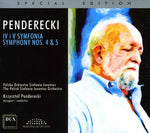 the album cover for Penderecki / Polish Sinfonia Iuventus Orchestra - Symphony 4 & 5