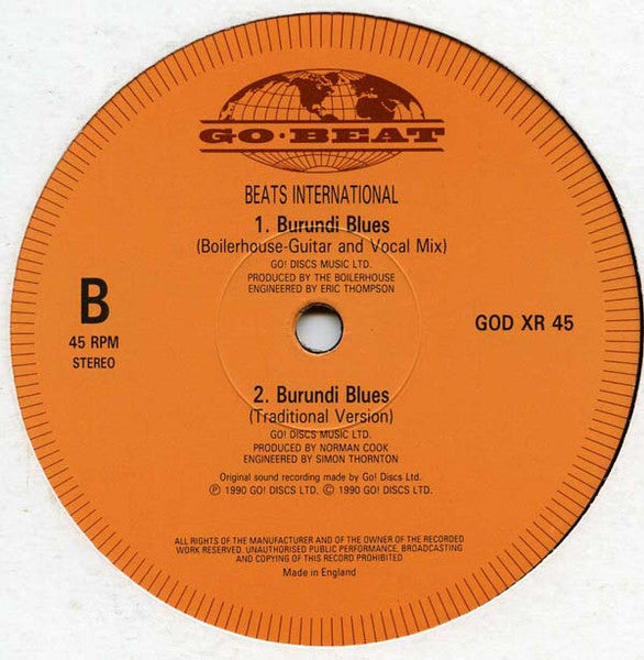 Beats International : Burundi Blues (Boilerhouse Remix) (12")