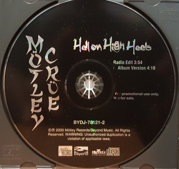Mötley Crüe : Hell On High Heels (CD, Single, Promo)