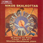 the album cover for Nikolaos Samaltanos - 32 Pieces for Piano / 4 Etudes